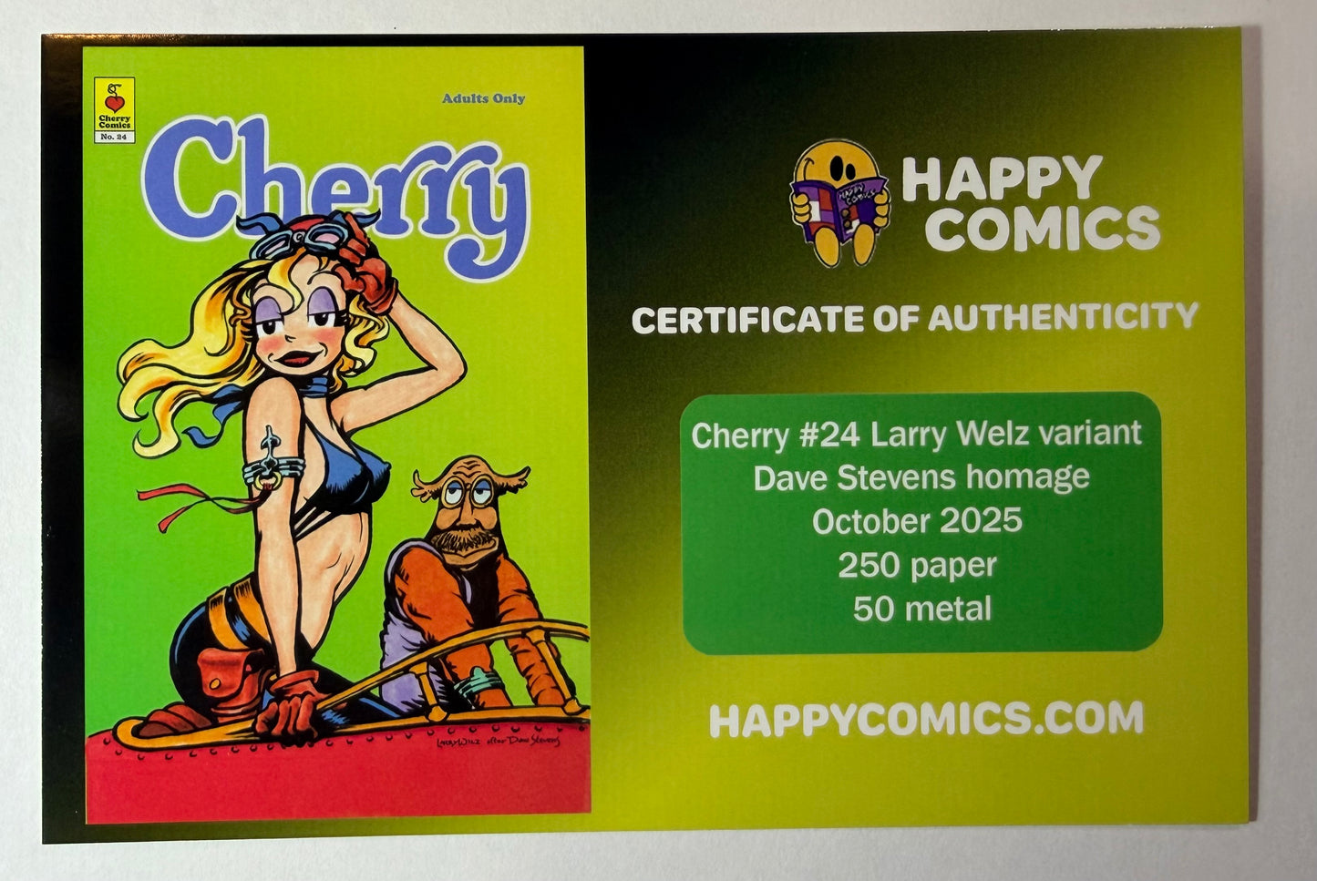 Cherry #24 Dave Stevens Homage EXCLUSIVE Variant by Larry Welz
