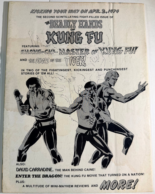 Deadly Hands of Kung-Fu #1 4th Appearance and ORIGIN of Shang Chi