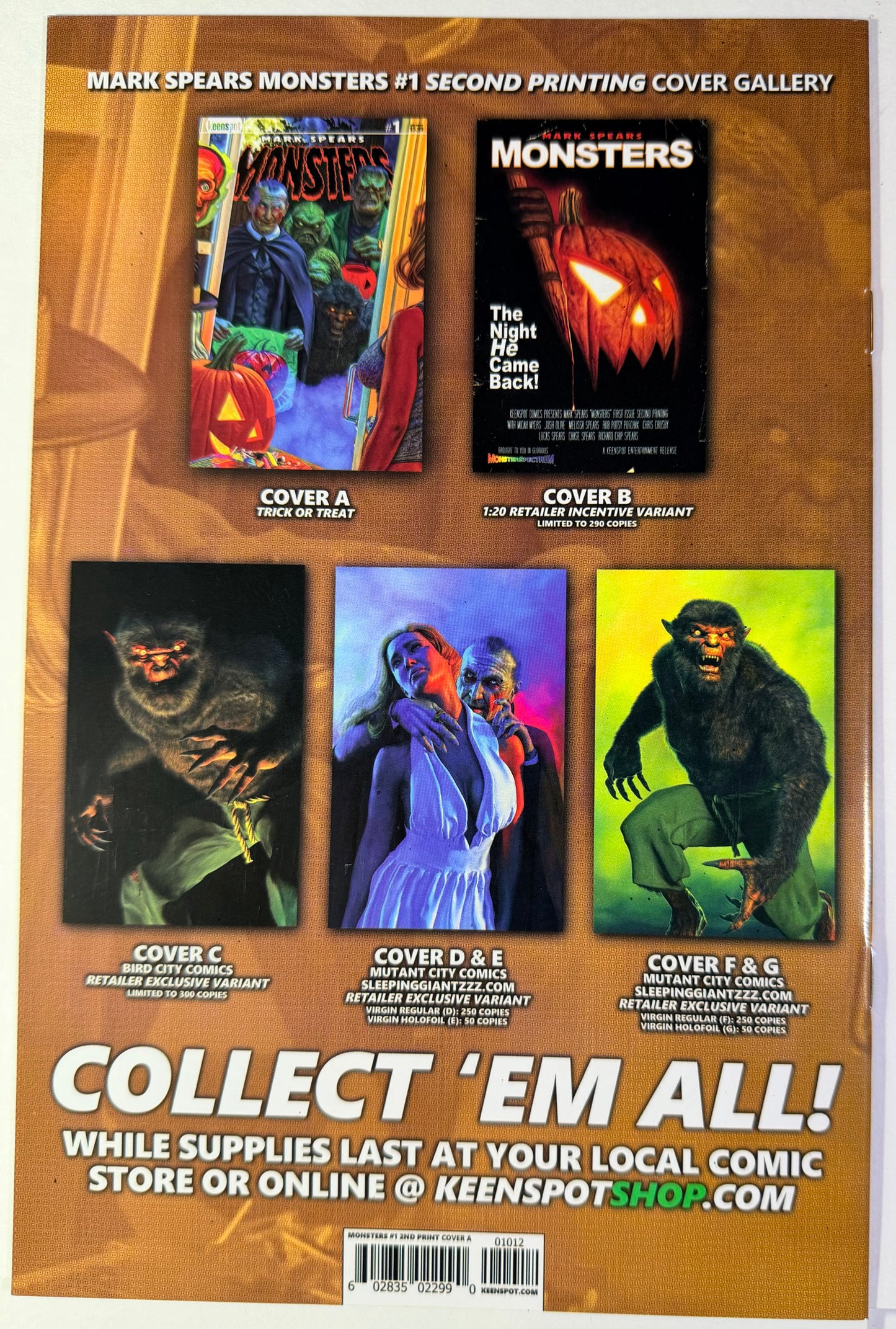 Mark Spears: Monsters #1 2nd Printing